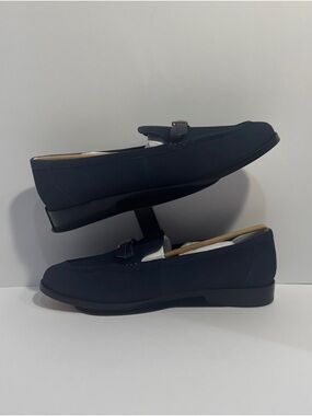 Kate Spade New York Deco Bow Suede Loafers - Women’s Size 10 - Captain Navy Blue
